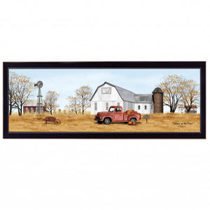 Autumn On The Farm Black Framed Print Wall Art