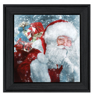 Santas Presents 3 Black Framed Print Wall Art