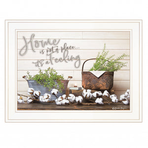 Home Is Not A Place 2 White Framed Print Wall Art