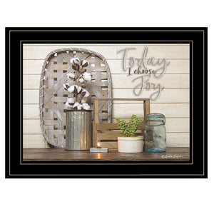 Today I Choose Joy 3 Black Framed Print Wall Art