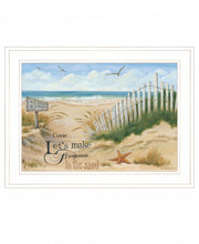 Footprint 2 White Framed Print Wall Art