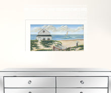 Beach Cottage II 1 White Framed Print Wall Art