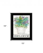 Believe Succulents 3 Black Framed Print Wall Art
