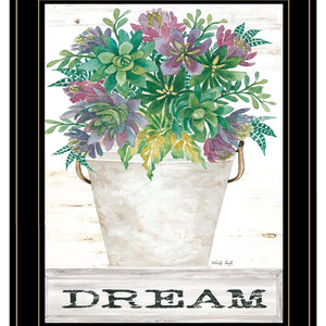 Dream Succulents 3 Black Framed Print Wall Art