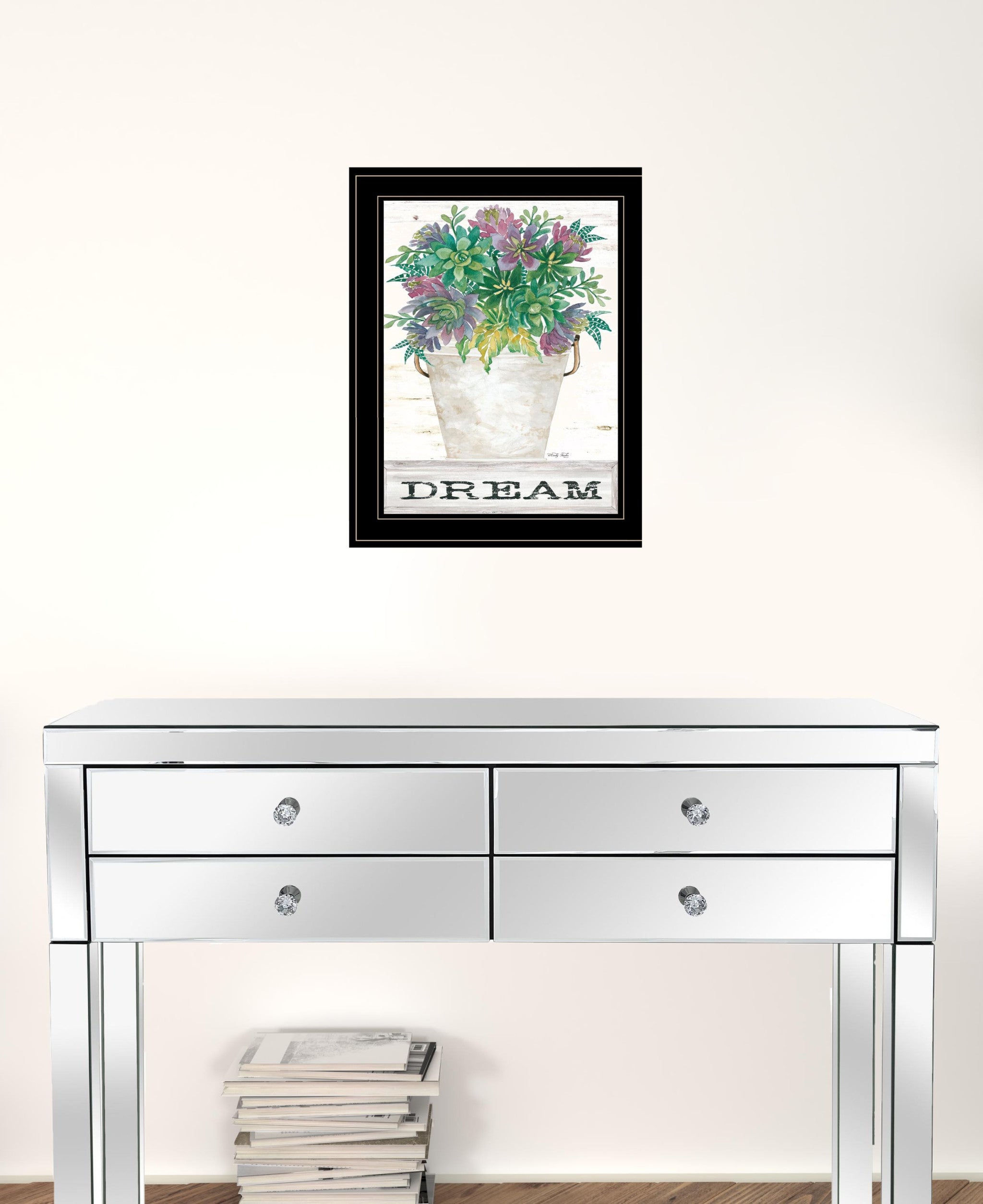 Dream Succulents 3 Black Framed Print Wall Art