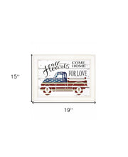 All Hearts Come Home For Love Truck 2 White Framed Print Wall Art