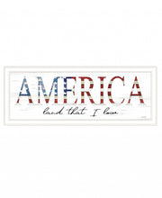 America Land That I Love 1 White Framed Print Wall Art
