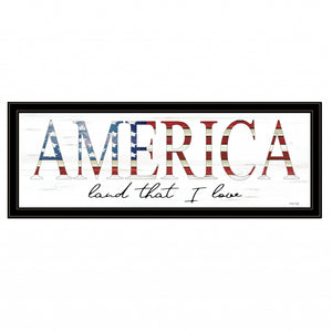 America Land That I Love 2 Black Framed Print Wall Art