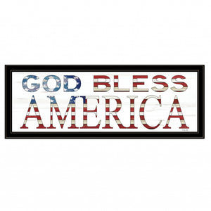 God Bless America 6 Black Framed Print Wall Art