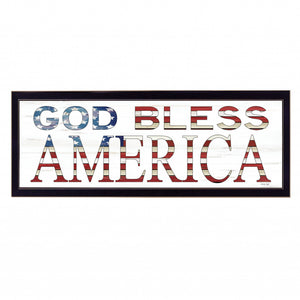 God Bless America 7 Black Framed Print Wall Art