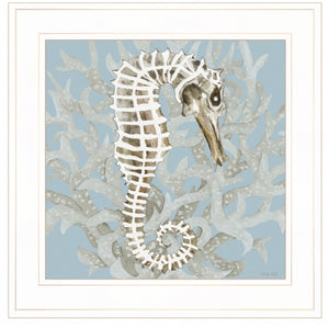 Coral Seahorse I 2 White Framed Print Wall Art