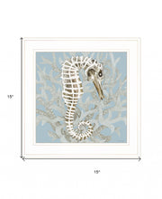 Coral Seahorse I 2 White Framed Print Wall Art