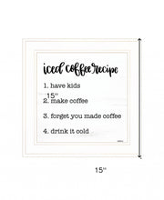 Iced Coffee Recipe 2 White Framed Print Wall Art