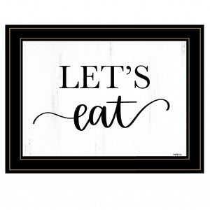 Lets Eat 3 Black Framed Print Wall Art