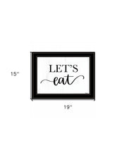 Lets Eat 3 Black Framed Print Wall Art