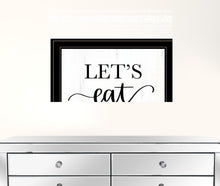 Lets Eat 3 Black Framed Print Wall Art