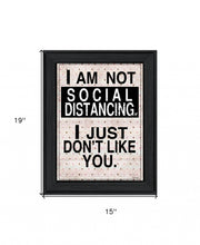 Social Distancing 1 Black Framed Print Wall Art