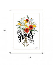 Love Grows Here 2 White Framed Print Wall Art