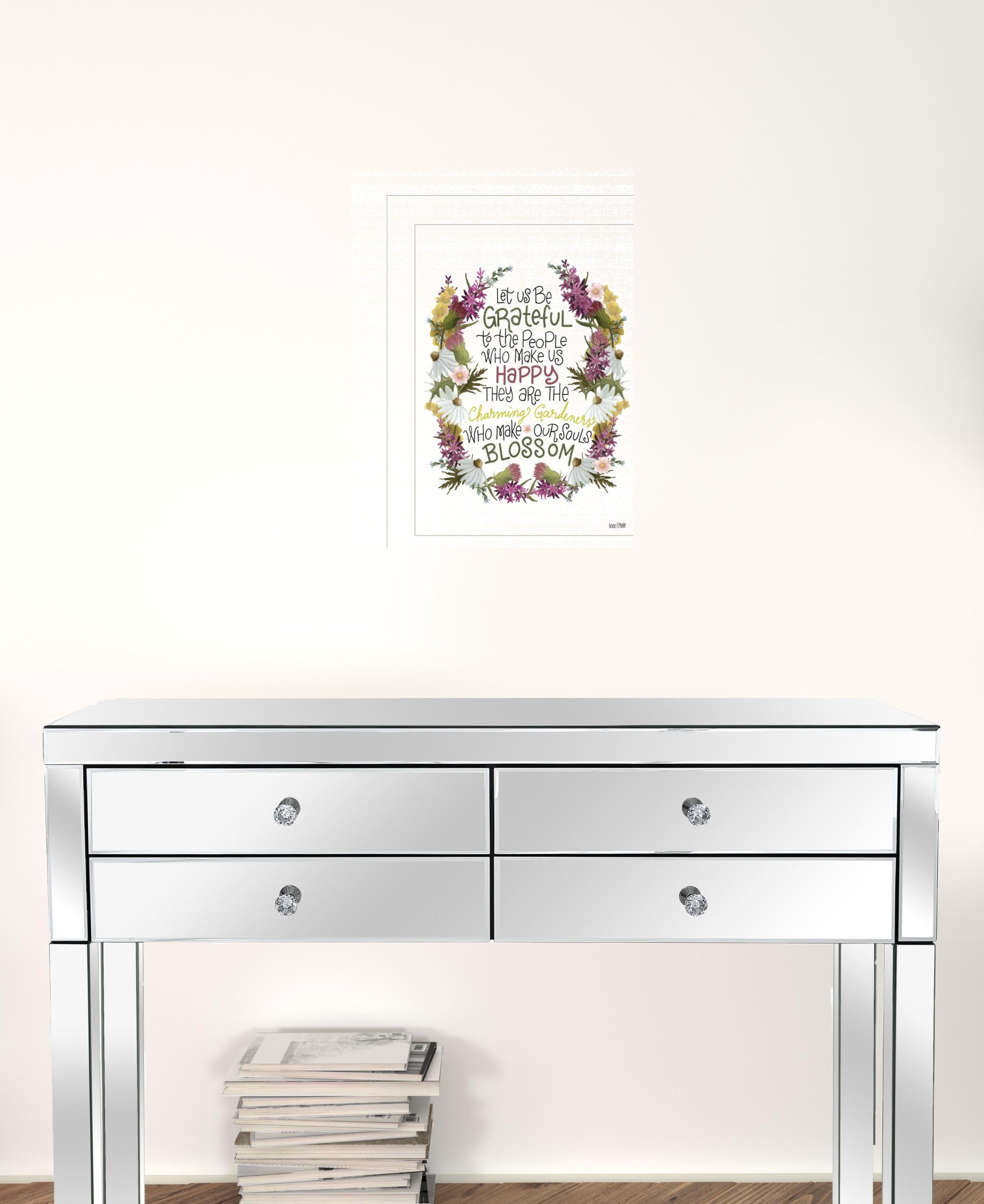 Charming Garden 2 White Framed Print Wall Art