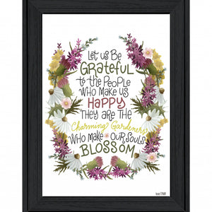 Charming Garden 4 Black Framed Print Wall Art