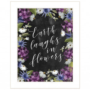 Earth Laughs In Flowers 3 White Framed Print Wall Art