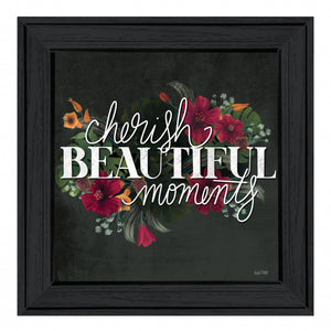 Cherish The Moments 3 Black Framed Print Wall Art