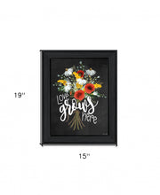 Love Grows Here 6 Black Framed Print Wall Art