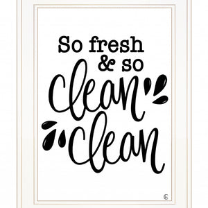 So Clean Clean 1 White Framed Print Wall Art
