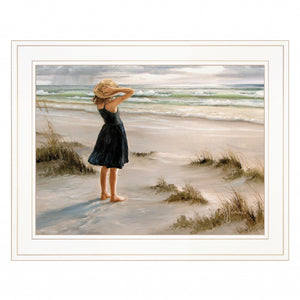 Black Dress 1 White Framed Print Wall Art