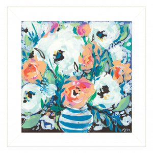 Fancy Florals 1 [1] White Framed Print Wall Art