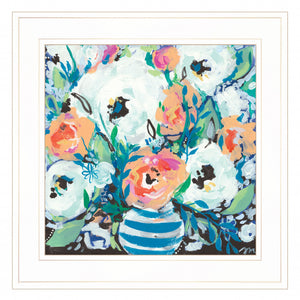 Fancy Florals 1 [2] White Framed Print Wall Art