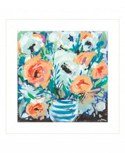 Fancy Florals II 1 White Framed Print Wall Art