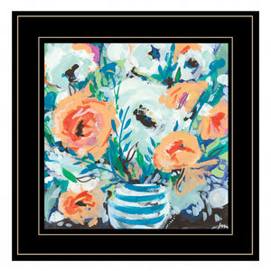 Fancy Florals II 3 Black Framed Print Wall Art