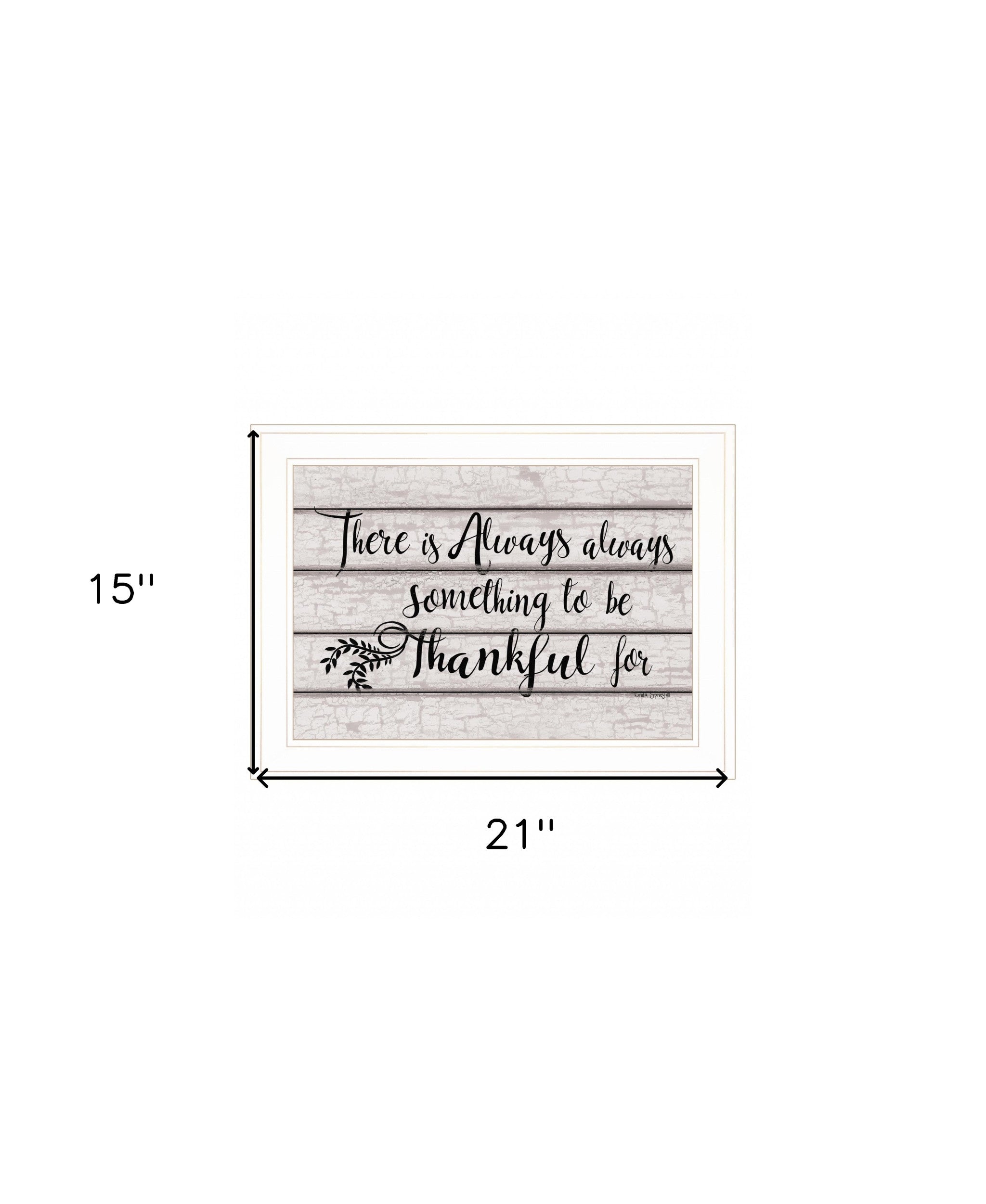 Always Thankful 2 White Framed Print Wall Art