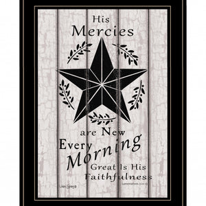 His Mercies Are New Every Morning 3 Black Framed Print Wall Art