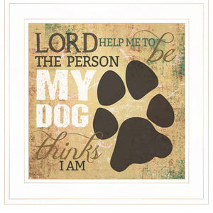 My Dog 1 White Framed Print Wall Art