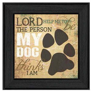 My Dog 2 Black Framed Print Wall Art