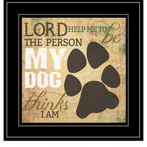 My Dog 3 Black Framed Print Wall Art
