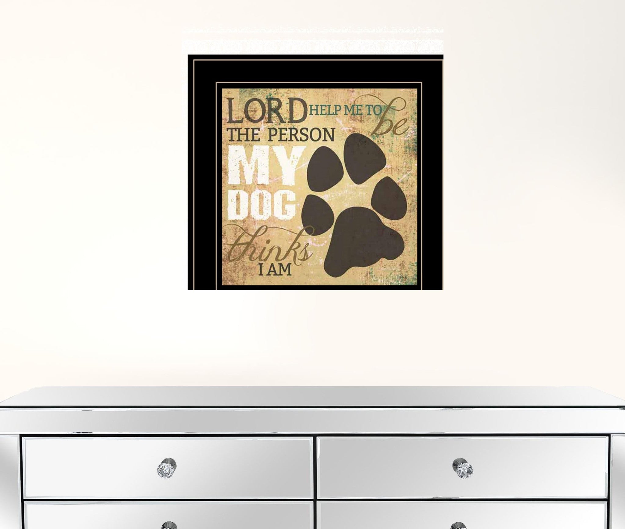 My Dog 3 Black Framed Print Wall Art