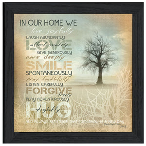 In Our Home 4 Black Framed Print Wall Art