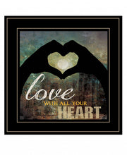 Love With All Your Heart 5 Black Framed Print Wall Art