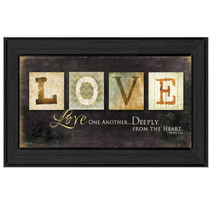 Love One Another 2 Black Framed Print Wall Art