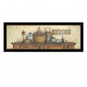 Live Life Simple 3 Black Framed Print Wall Art