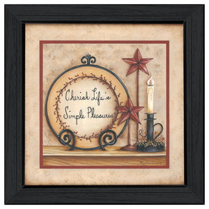 Simple Pleasures 5 Black Framed Print Wall Art