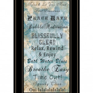 Paris Bath 2 Black Framed Print Wall Art