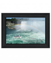 Into The Mist Niagara Falls Black Picture Frame Print Wall Art