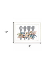 Fall Floral Baking Utensils 1 White Framed Print Wall Art