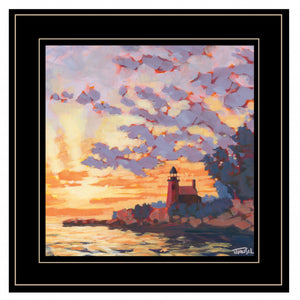 Light House 3 Black Framed Print Wall Art
