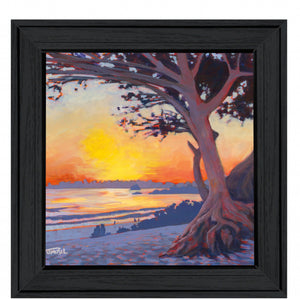 Carmel Beach 2 Black Framed Print Wall Art