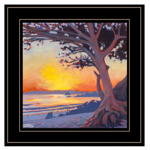 Carmel Beach 3 Black Framed Print Wall Art